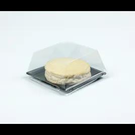 Take-Out Tray 5X5 IN PP PET Black Square 160/Case
