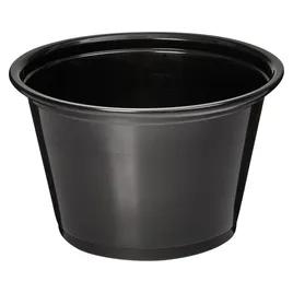 Victoria Bay Souffle & Portion Cup 4 OZ PP Black Round 50 Count/Pack 50 Packs/Case 2500 Count/Case
