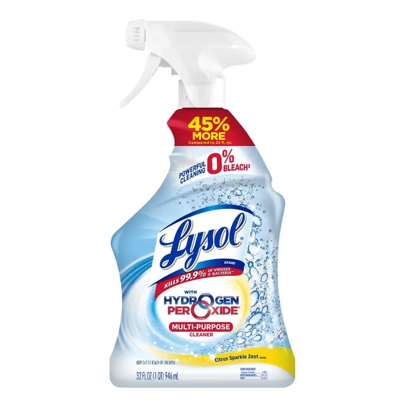 Lysol® Citrus Sparkle Zest All Purpose Cleaner 32 OZ Hydrogen Peroxide Multi-Purpose 9/Case