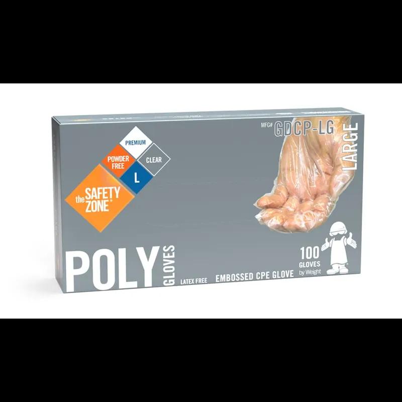 Safety Zone® Gloves Small (SM) Clear PE Powder-Free 1000/Case