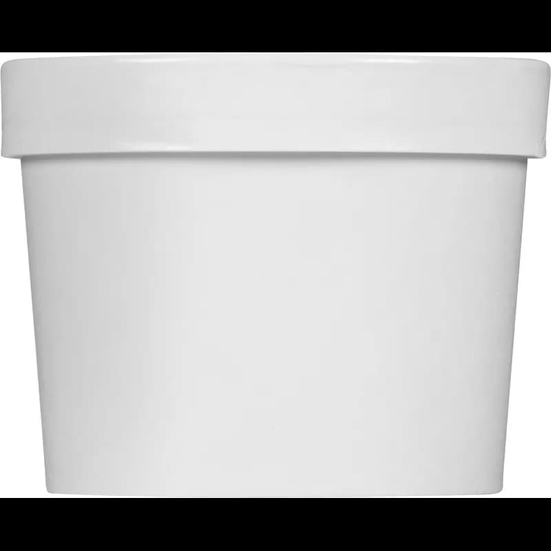 Soup Food Container Base & Lid Combo With Flat Lid 12 OZ Paperboard White Round 250/Case
