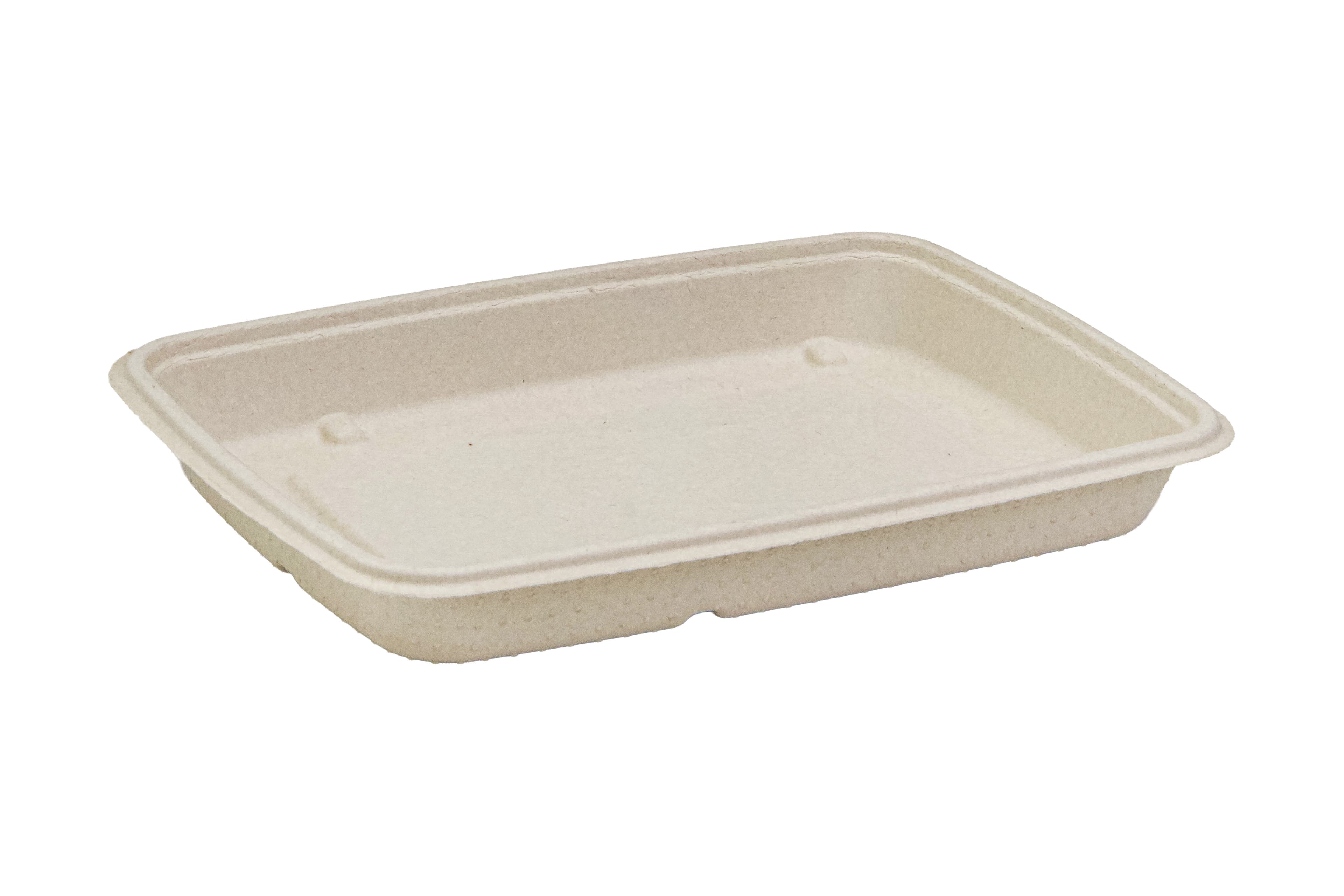 Pulp Plus™ Take-Out Container Base 20 OZ 6X9 IN Pulp Fiber Natural Rectangle 300/Case