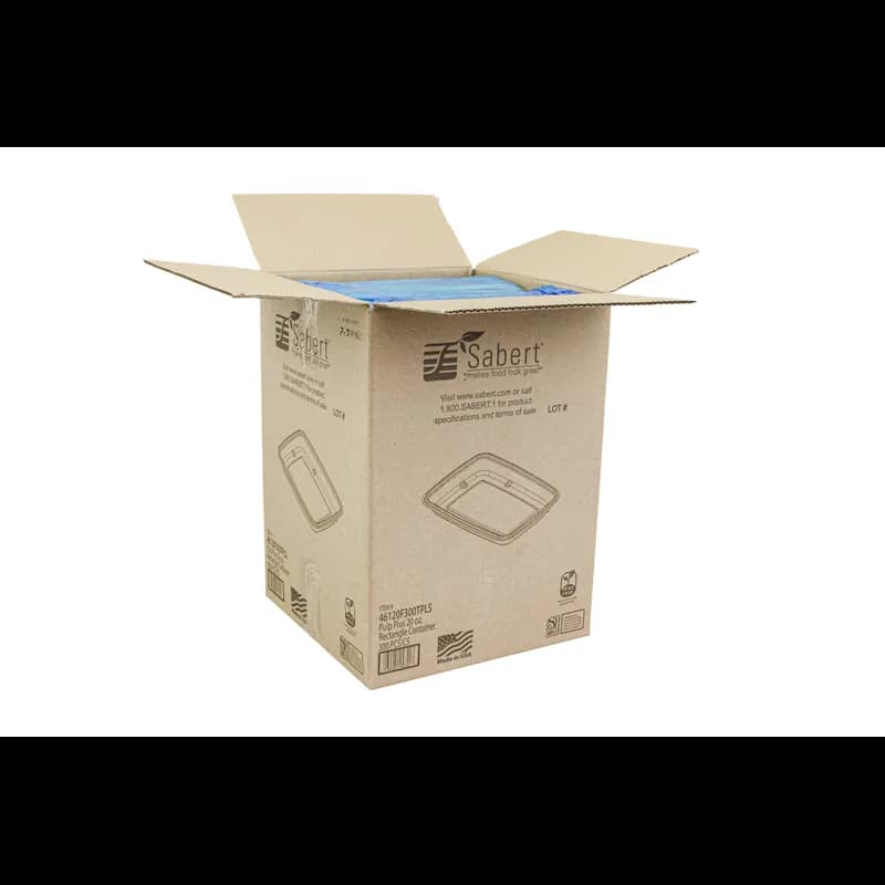 Pulp Plus™ Take-Out Container Base 20 OZ 6X9 IN Pulp Fiber Natural Rectangle 300/Case
