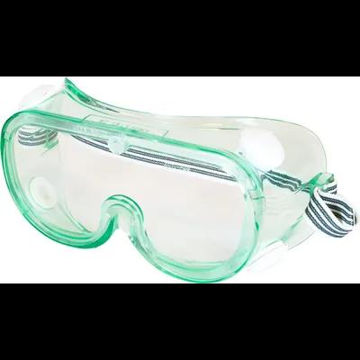 Goggles OS Green Clear Plastic With Green Frame Clear Lens Indirect Ventilation 1/Pair