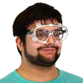 Goggles OS Green Clear Plastic With Green Frame Clear Lens Indirect Ventilation 1/Pair