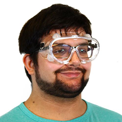 Goggles OS Green Clear Plastic With Green Frame Clear Lens Indirect Ventilation 1/Pair