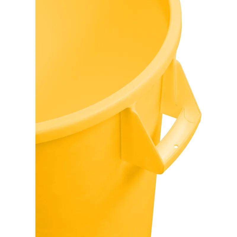 Bronco™ Trash Can 21.43X21.43X27.90 IN 32 GAL Yellow Round LLDPE 4/Case
