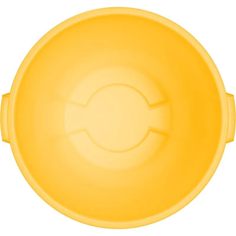 Bronco™ Trash Can 21.43X21.43X27.90 IN 32 GAL Yellow Round LLDPE 4/Case