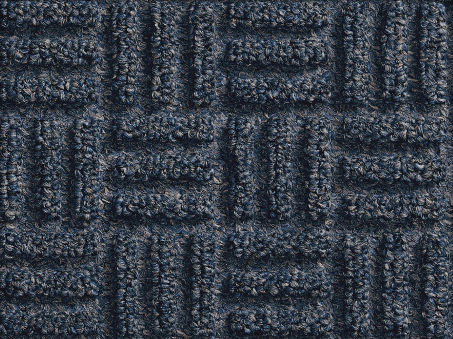 WaterHog® Masterpiece Indoor Entrance Mat 48X72 IN Ocean Wave Solution-Dyed Polypropylene With Cleated SBR Backing 1/Ea