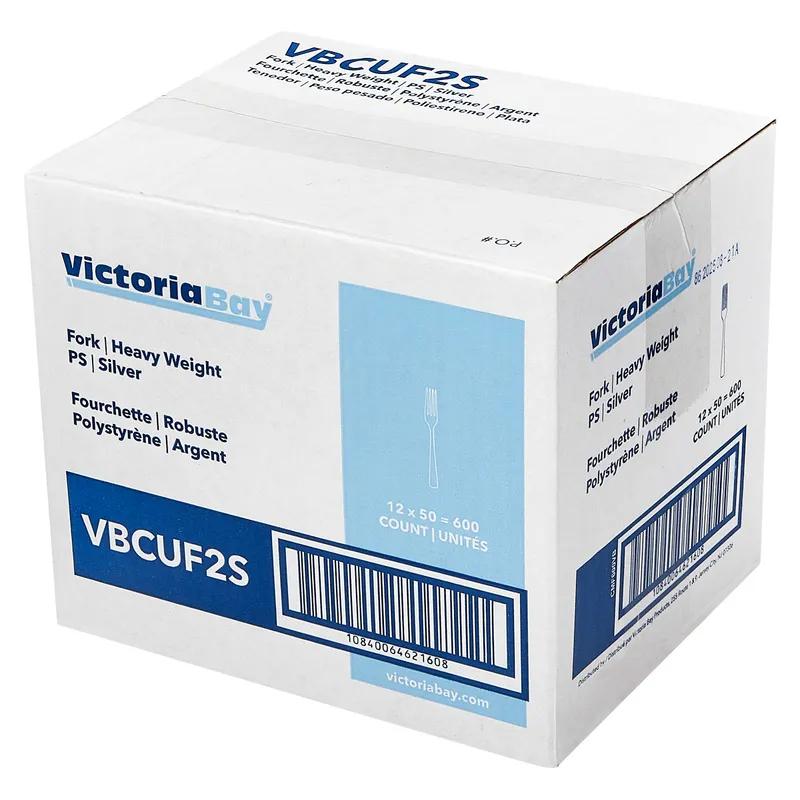 Victoria Bay Fork 7 IN PS Silver Heavyweight Unwrapped 50 Count/Pack 12 Packs/Case 600 Count/Case