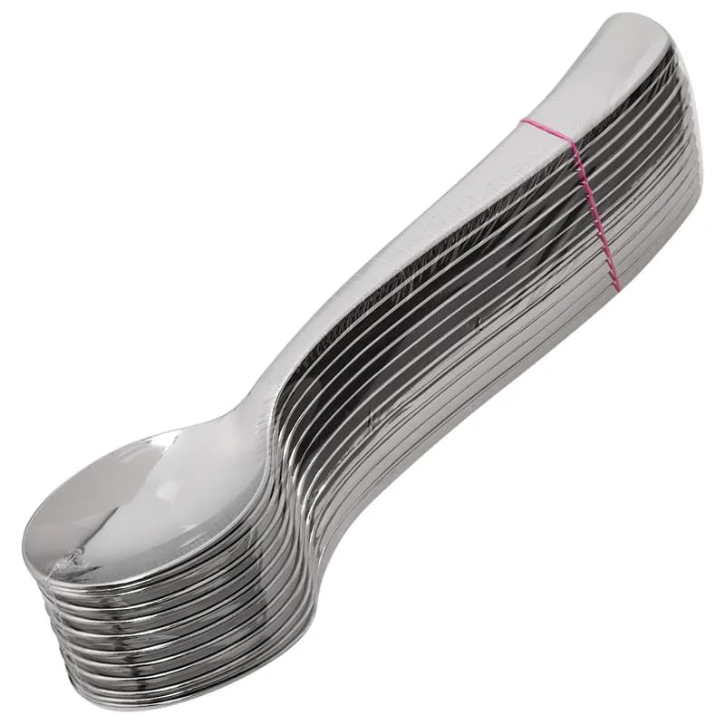 Victoria Bay Teaspoon 7 IN PS Silver Heavyweight Unwrapped 50 Count/Pack 12 Packs/Case 600 Count/Case