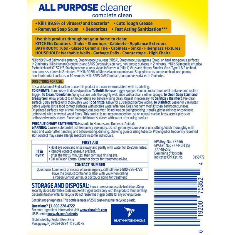 Lysol® Lemon Breeze All Purpose Cleaner 12/Case