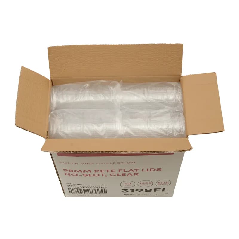 Lid PET Clear For Cup No Slot 50 Count/Bag 20 Bags/Case 1000 Count/Case