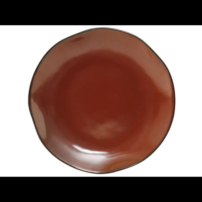 TuxTrendz Artisan Plate 11.625 IN China Red Rock Round Fully Vitrified 12/Case