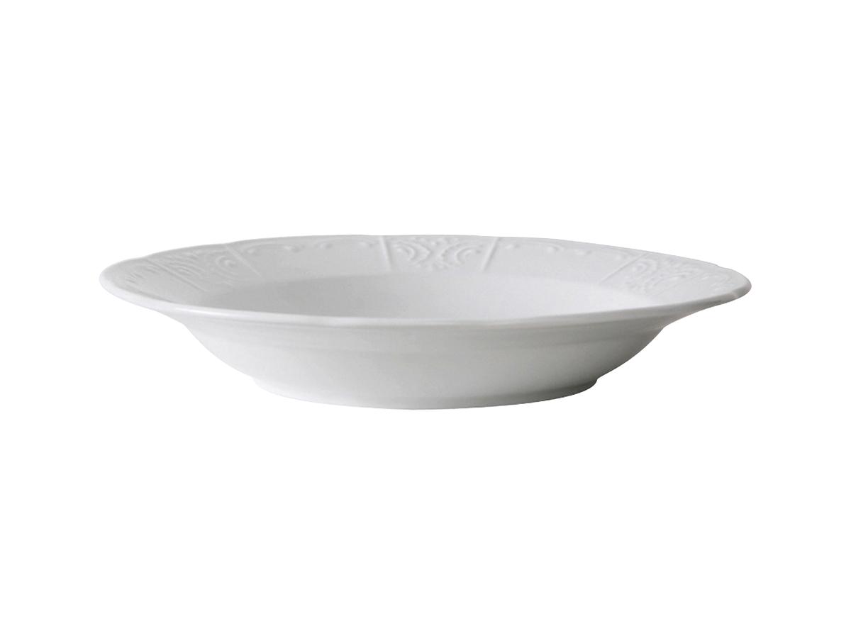 Chicago Pasta Bowl 12 IN 25 OZ China Porcelain White Round Fully Vitrified Embossed 12/Case