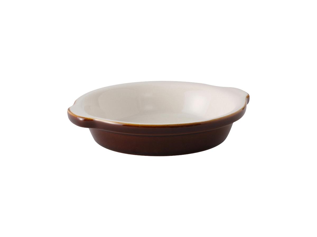 Au Gratin Dish 8.125 IN 20 OZ China Caramel Eggshell Round Fully Vitrified 12/Case