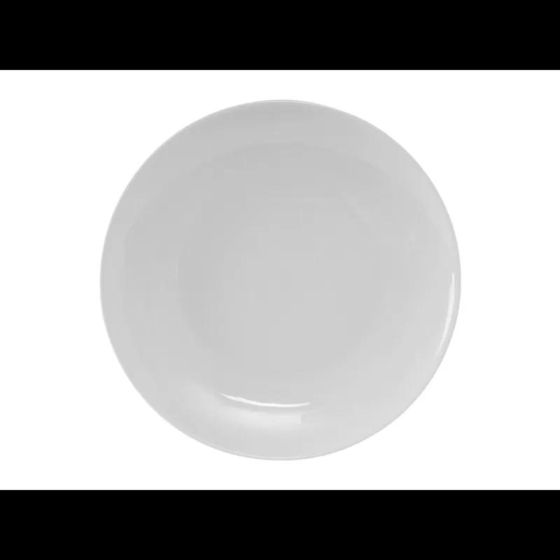 Florence Plate 9.625 IN China Porcelain White Round Coupe Fully Vitrified 24/Case