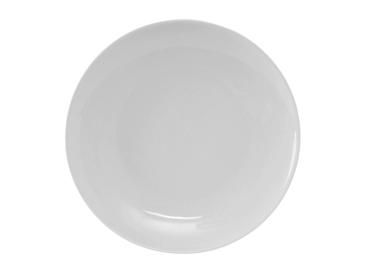 Florence Plate 9.625 IN China Porcelain White Round Coupe Fully Vitrified 24/Case