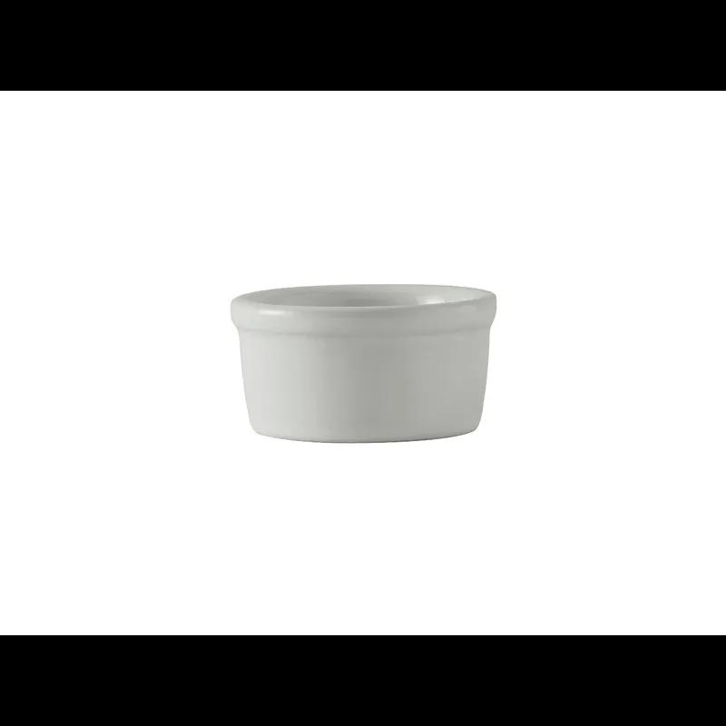 Ramekin 3.25 IN 3.5 OZ China White Round Smooth Fully Vitrified Oven Safe Dishwasher Safe Microwave Oven Safe 48/Case