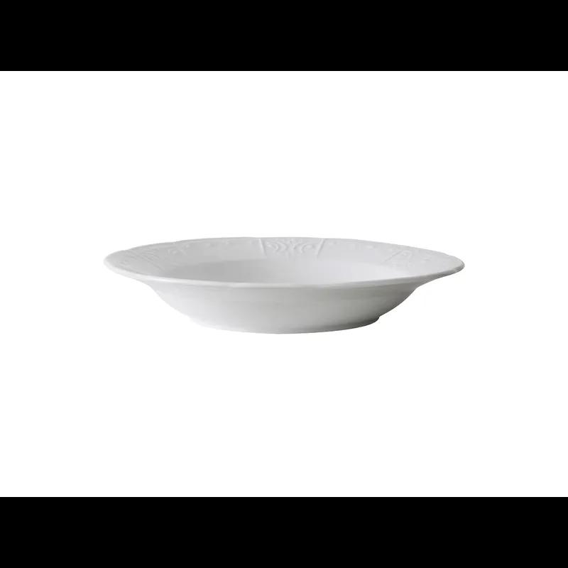 Chicago Rim Soup Bowl 9.25 IN 8.5 OZ China Porcelain White Round Fully Vitrified Embossed 24/Case