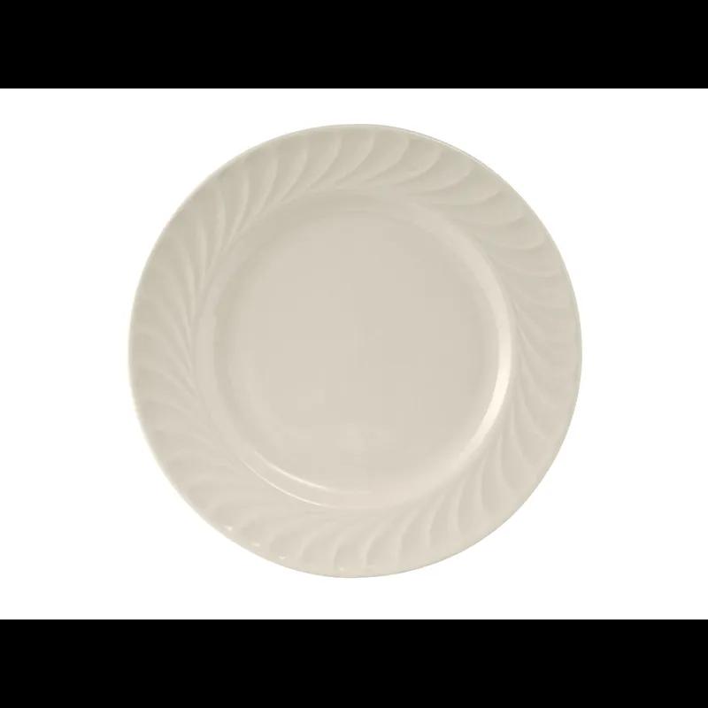 Meridian Plate 9.5 IN China Eggshell Round Fully Vitrified Embossed 24/Case