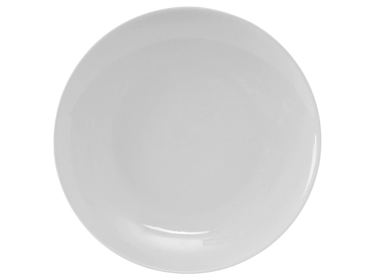 Florence Plate 11.75 IN China Porcelain White Round Coupe Fully Vitrified 12/Case