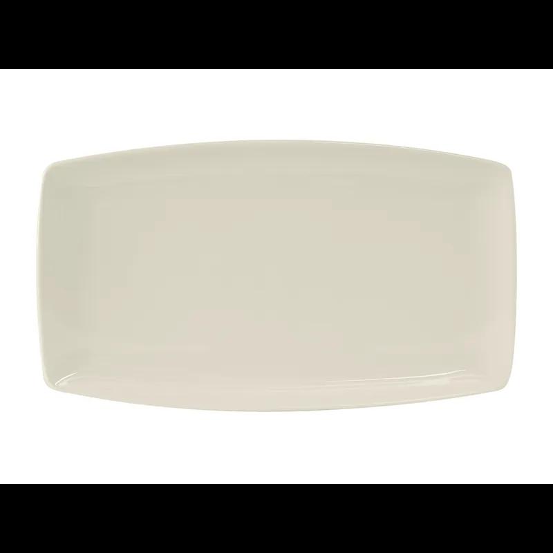 Plate 14X8 IN China Eggshell Rectangle Tapered Ends Fully Vitrified 12/Case