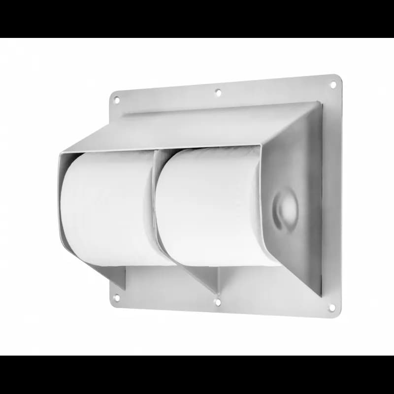Toilet Paper Dispenser Stainless Steel Surface Mount 2-Roll Ligature Resistant 1/Each