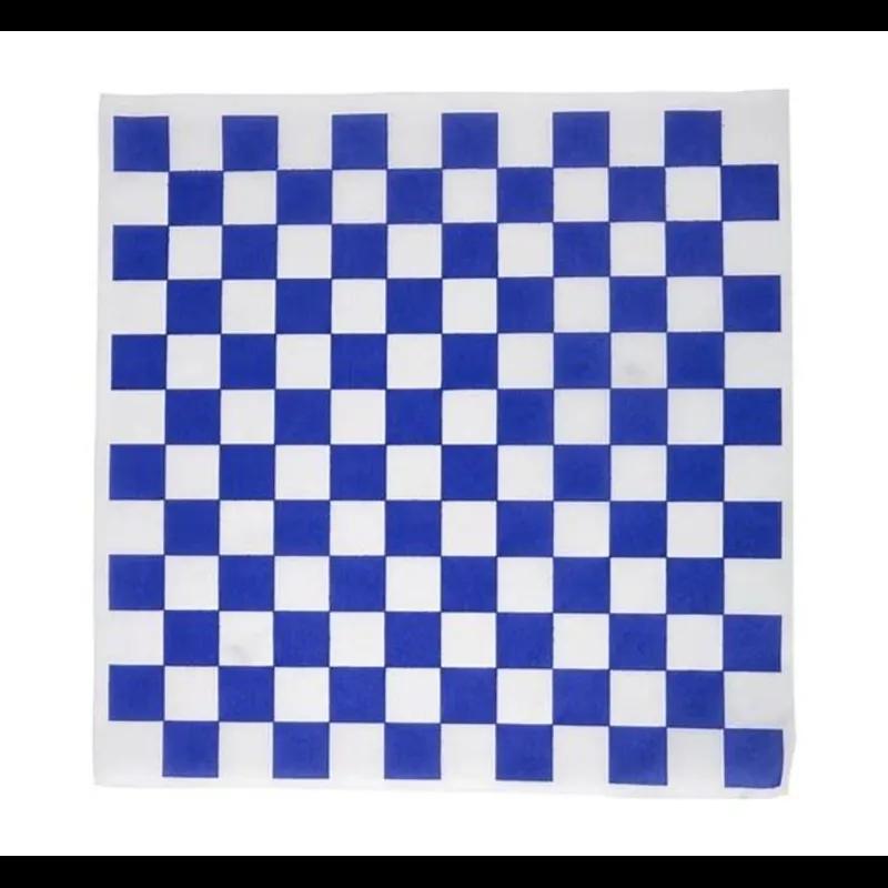 Victoria Bay Food Wrap 12X12 IN Blue Check 1000 Sheets/Pack 5 Packs/Case 5000 Sheets/Case