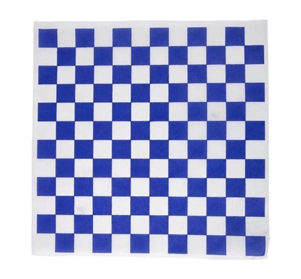 Victoria Bay Food Wrap 12X12 IN Blue Check 1000 Sheets/Pack 5 Packs/Case 5000 Sheets/Case