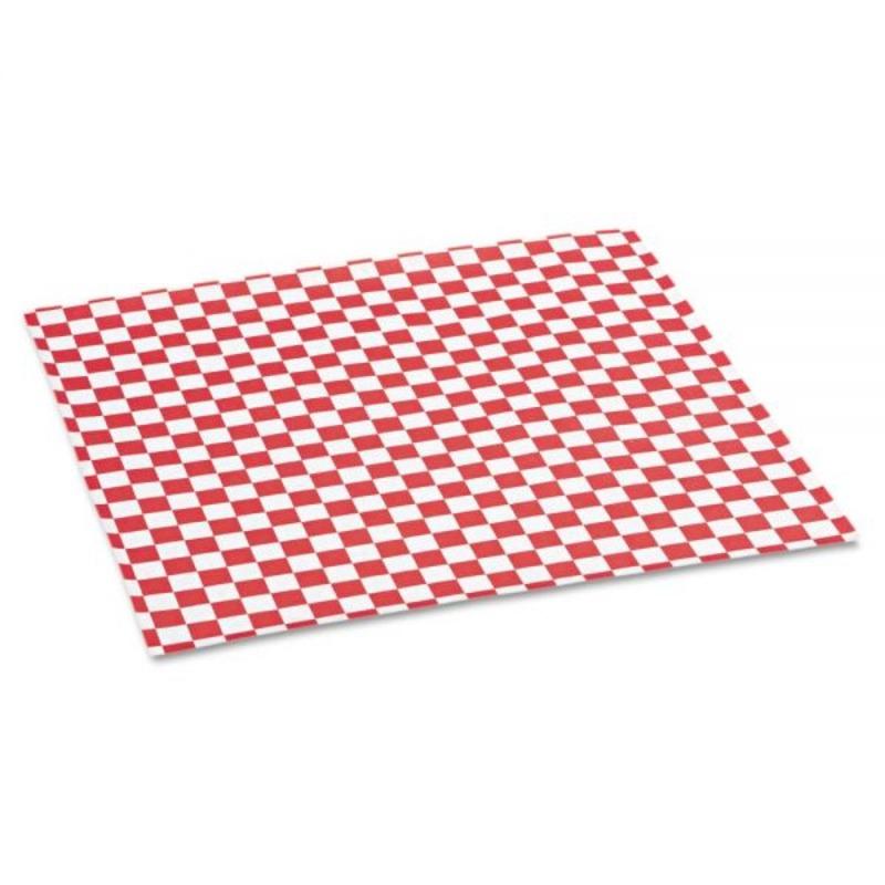 Victoria Bay Food Wrap 12X12 IN Red Check 1000 Sheets/Pack 5 Packs/Case 5000 Sheets/Case