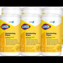 Clorox® Lemon Fresh One-Step Disinfectant Multi Surface Wipe Bleach-Free Antibacterial 75 Count/Pack 6 Packs/Case