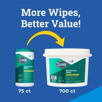 Clorox® Lemon Fresh One-Step Disinfectant Multi Surface Wipe Bleach-Free Antibacterial 75 Count/Pack 6 Packs/Case