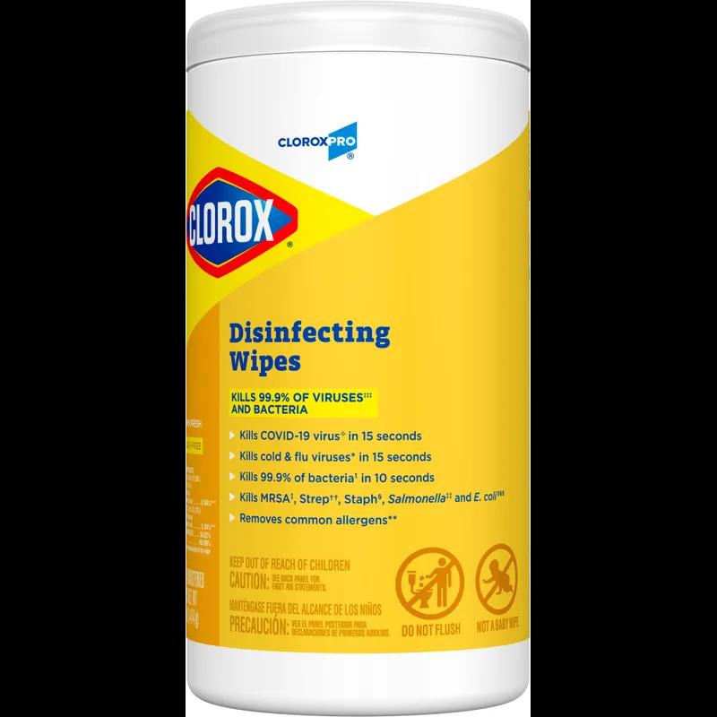 Clorox® Lemon Fresh One-Step Disinfectant Multi Surface Wipe Bleach-Free Antibacterial 75 Count/Pack 6 Packs/Case