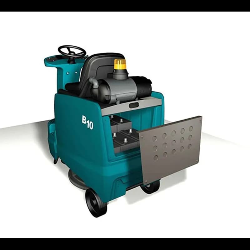 Floor Burnisher 27IN Ride-On AGM Battery HEPA Filter Dust Control Pad Assist 1/Each