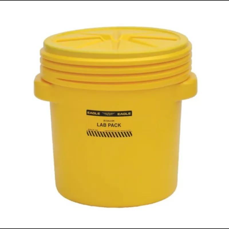 Eagle Hazmat Overpack Dispensing Container 20 GAL HDPE Yellow Screw On Lid 1/Each