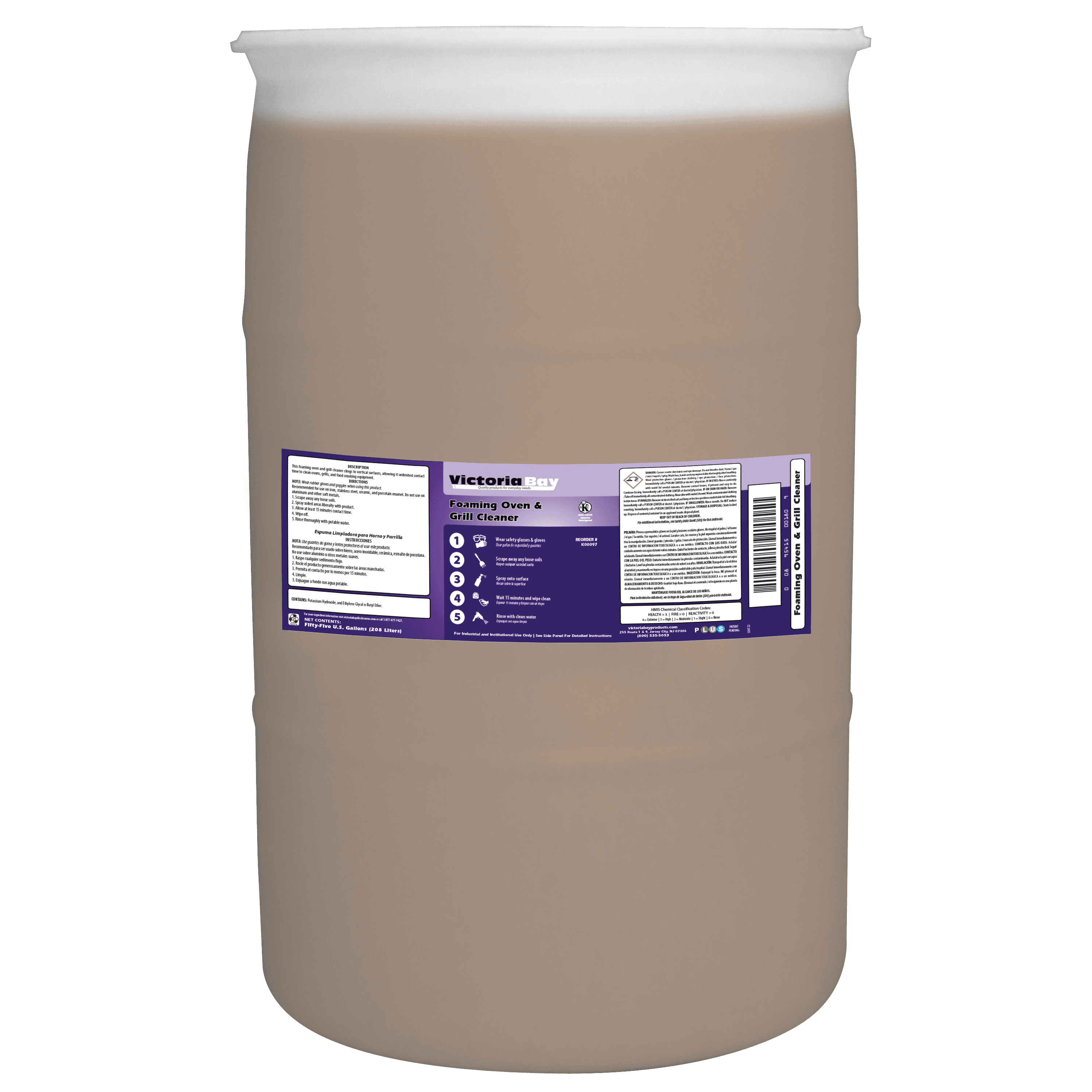 Victoria Bay Oven & Grill Cleaner 55 GAL Foam 1/Drum