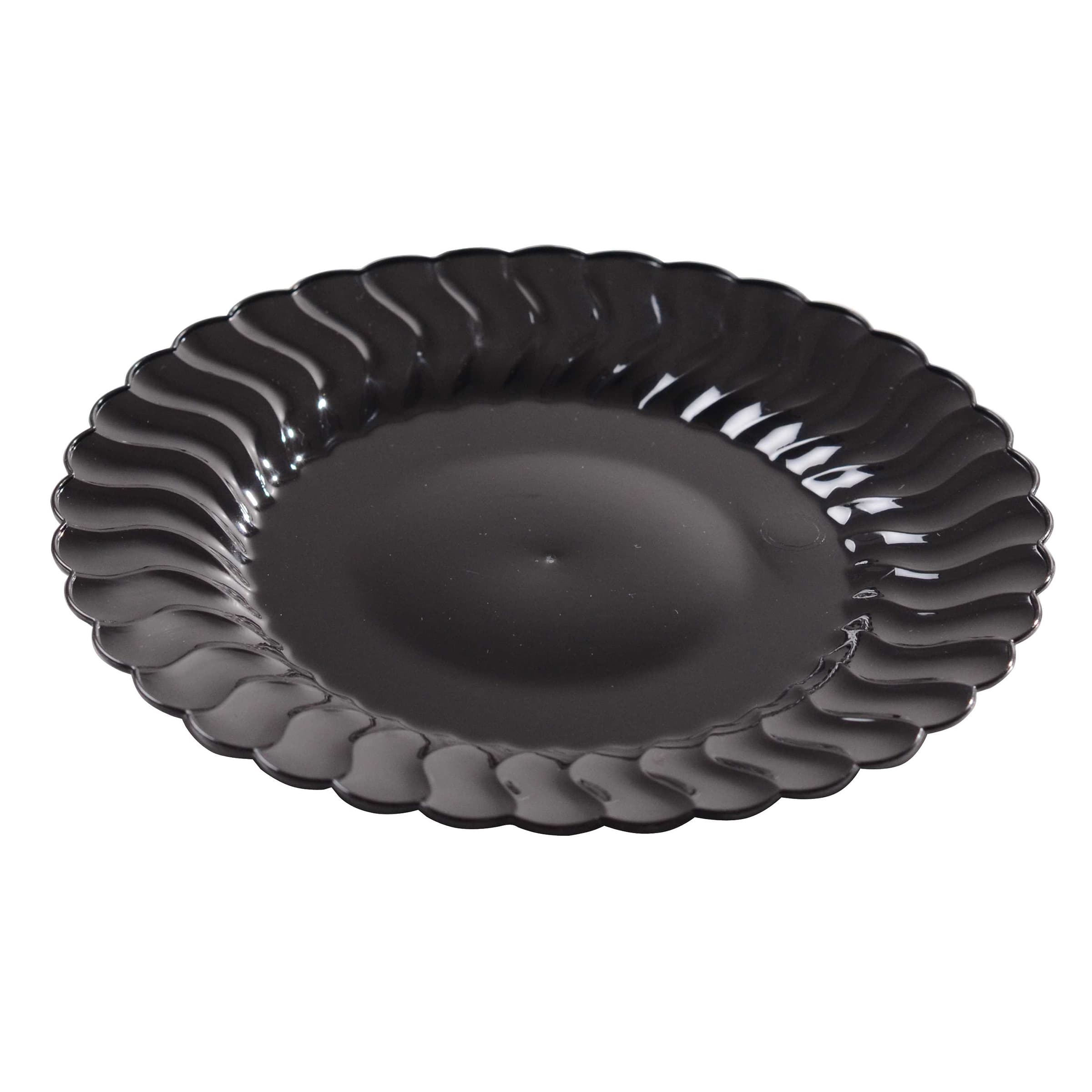Plate 7.5 IN Plastic Black 180/Case