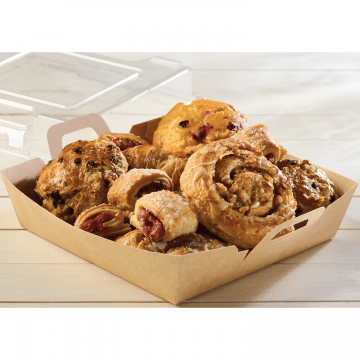 EcoSnap Food Tray 9X9X2 IN Paperboard Kraft Square 300/Case