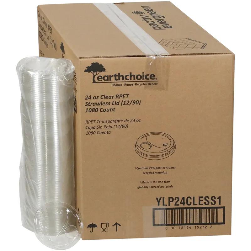 EarthChoice® Lid 4X0.7 IN RPET Clear For B-Size Cup Sip Through 1080/Case