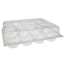 Cupcake Hinged Container With Dome Lid 12.8X9.81X3.37 IN PET Clear Rectangle 115/Case