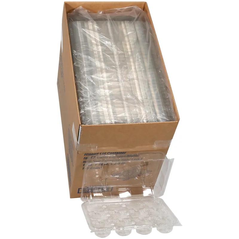 Cupcake Hinged Container With Dome Lid 12.8X9.81X3.37 IN PET Clear Rectangle 115/Case