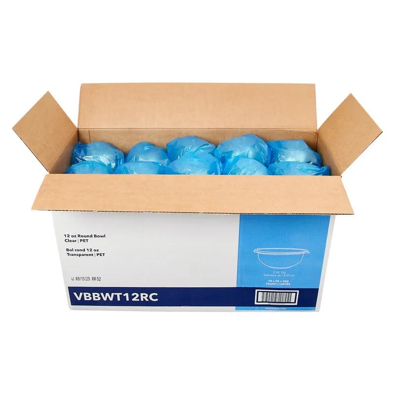 Victoria Bay Bowl 12 OZ PET Clear Round Freezer Safe 50 Count/Pack 10 Packs/Case 500 Count/Case