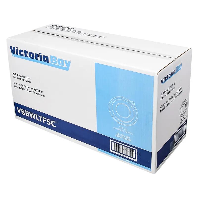 Victoria Bay Lid Flat 5.71X0.43 IN PET Clear Round For 8-16 OZ Bowl 50 Count/Pack 10 Packs/Case 500 Count/Case