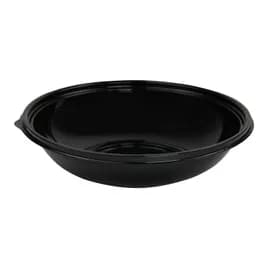 Bowl XL 64 OZ PET Black Round Shallow 50/Case