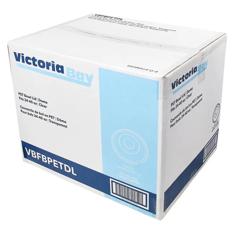 Victoria Bay Lid Dome 8.03X0.94 IN PET Clear Round For 24-40 OZ Pulp Bowl 125 Count/Pack 4 Packs/Case 500 Count/Case