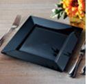 Plate 9.5 IN Black Square 120/Case