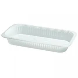 Take-Out Container Base 6.88X12.75X1.82 IN CPET White Rectangle 200/Case