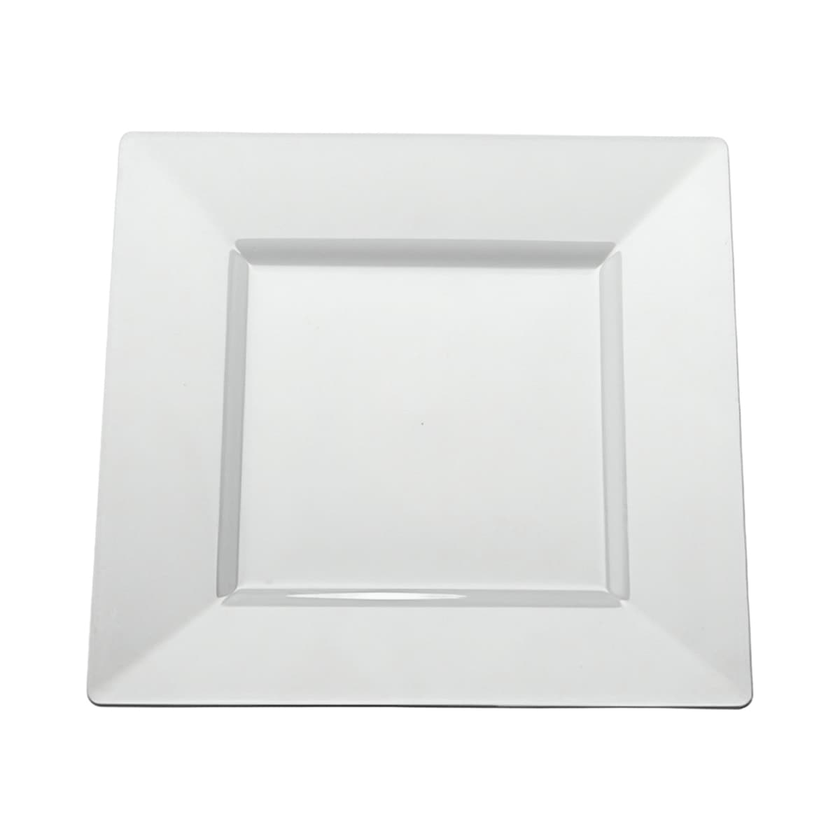 Plate 10.75 IN Plastic White Square 120/Case