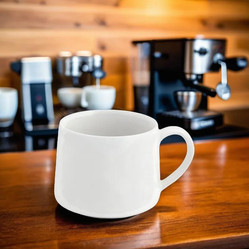 Kiln® Coffee Cup 4.75X3.75X3 IN 10 FLOZ Porcelain White Dishwasher Safe Microwave Safe 12/Case